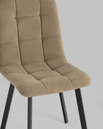 Стул Oliver Square велюр Капучино_7